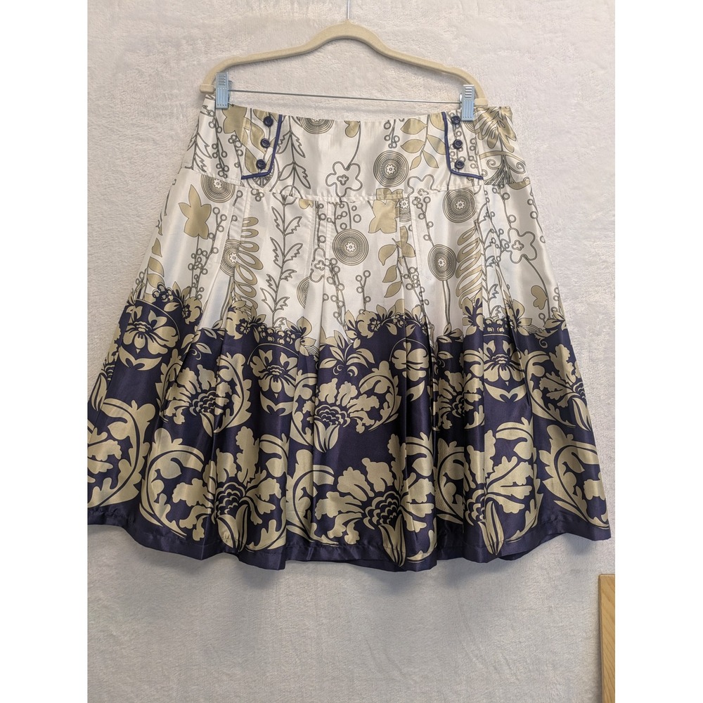 Floral Pattern Skirt Women's 1X Knee Length A-Line Party Elegant